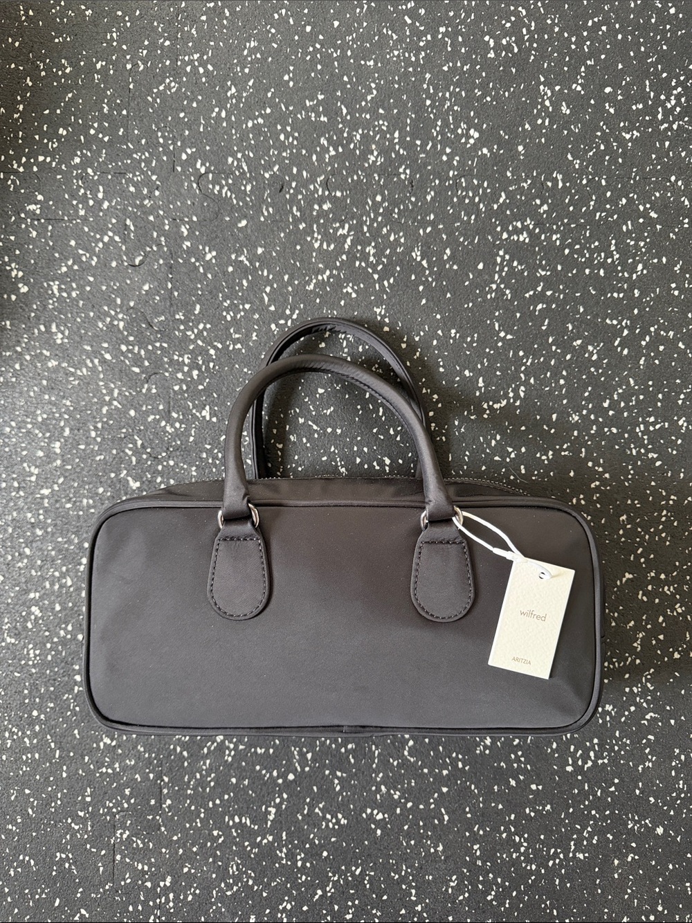 Wilfred Lina Black Purse with Dual Top Handles